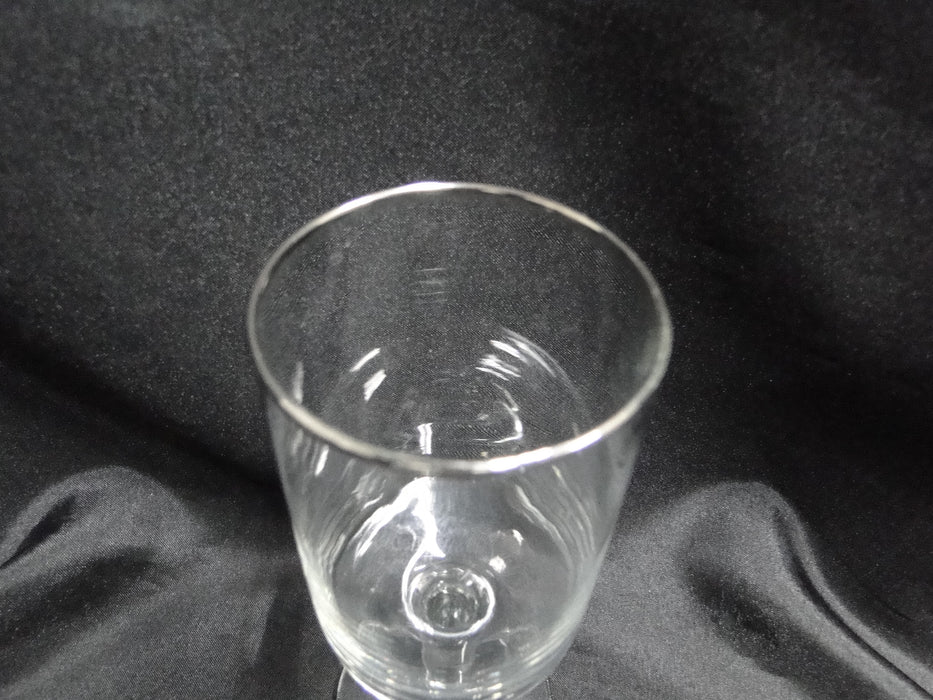 Clear Crystal, Straight Sides, Platinum Trim: Wine Goblet (s), 6" Tall, CR#047