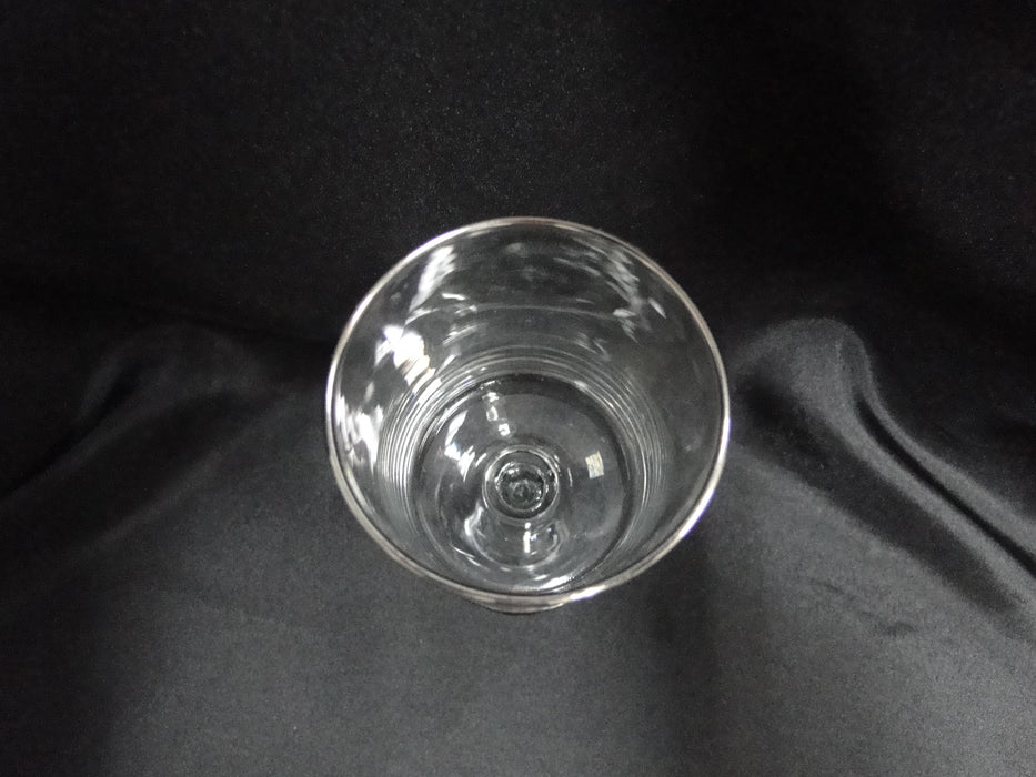 Clear Crystal, Straight Sides, Platinum Trim: Wine Goblet (s), 6" Tall, CR#047