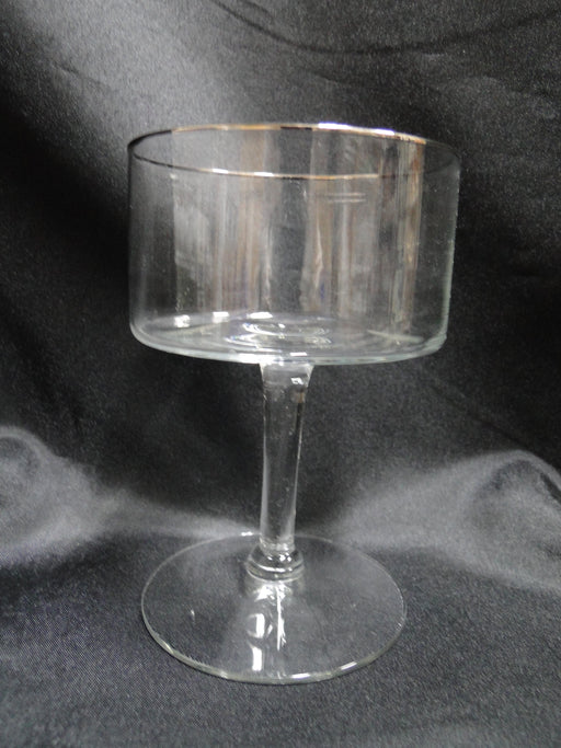 Clear Crystal, Straight Sides, Platinum Trim: Champagne / Sherbet, 5", CR#047