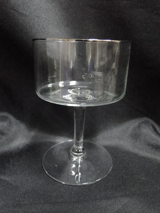 Clear Crystal, Straight Sides, Platinum Trim: Champagne / Sherbet, 5", CR#047
