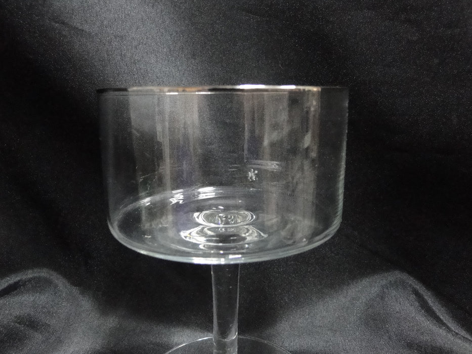Clear Crystal, Straight Sides, Platinum Trim: Champagne / Sherbet, 5", CR#047