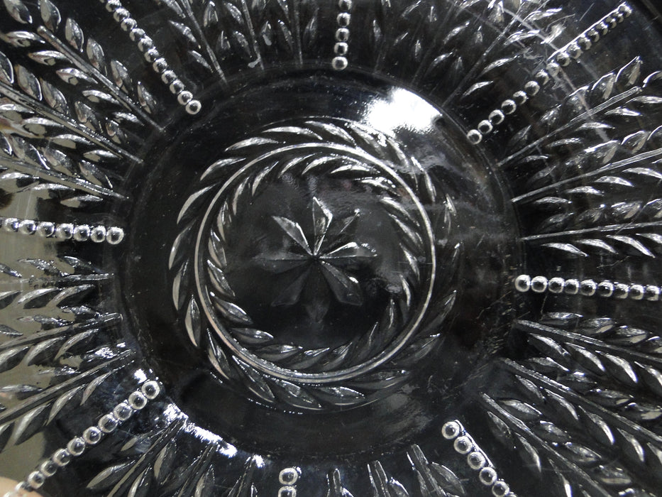 Federal Glass Wheat & Star Clear: Bread Plate, 6 3/8"