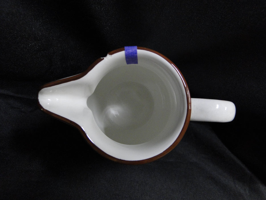 Villeroy & Boch Botanica, Flowers, Brown Trim: Creamer, 3 5/8", As Is