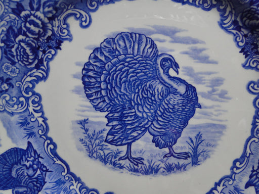 Nikko NIK26, Blue  & White Turkeys, Scrolls: Dinner Plate, 10 3/8"