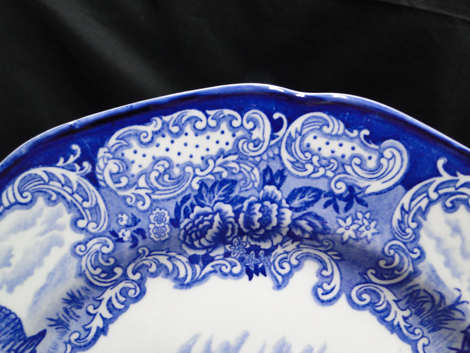 Nikko NIK26, Blue  & White Turkeys, Scrolls: Dinner Plate, 10 3/8"