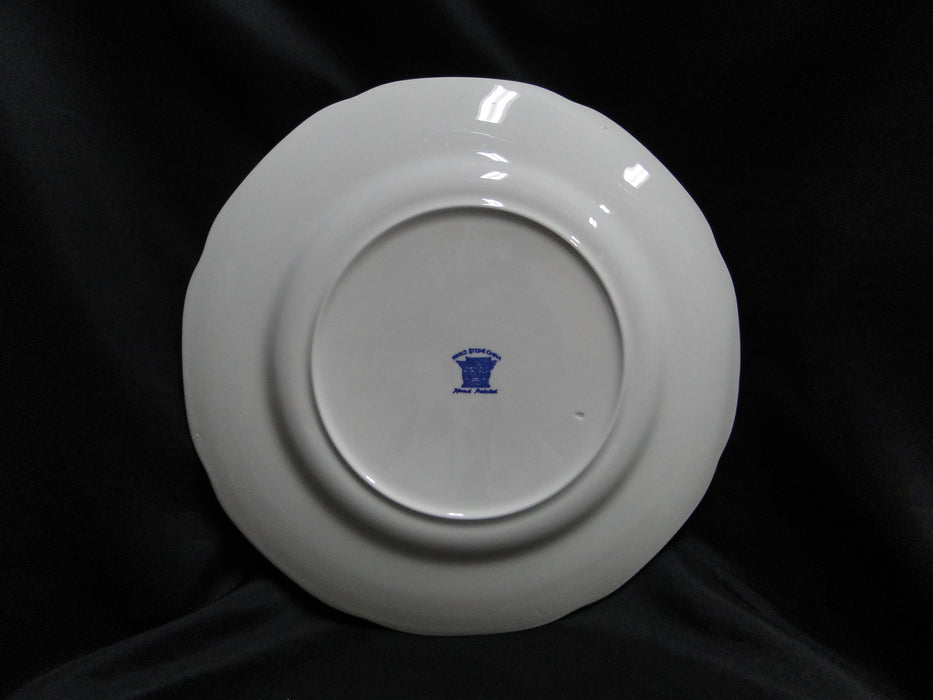 Nikko NIK26, Blue  & White Turkeys, Scrolls: Dinner Plate, 10 3/8"