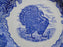 Nikko NIK26, Blue  & White Turkeys, Scrolls: Dinner Plate, 10 3/8", Crazing
