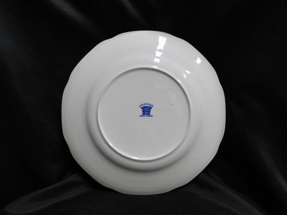 Nikko NIK26, Blue  & White Turkeys, Scrolls: Dinner Plate, 10 3/8", Crazing