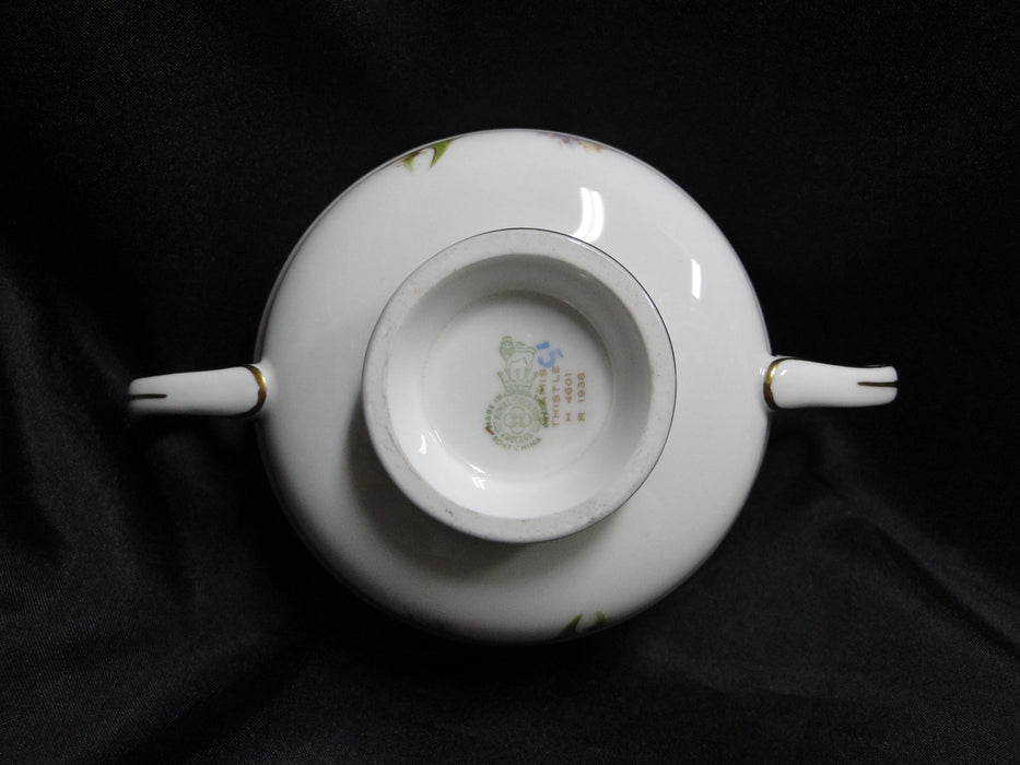 Royal Doulton Glamis Thistle, Purple: Cream Soup Bowl & Saucer