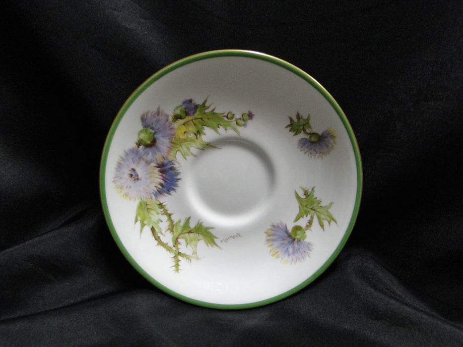 Royal Doulton Glamis Thistle, Purple: Cream Soup Bowl & Saucer