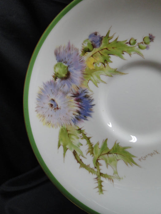 Royal Doulton Glamis Thistle, Purple: Cream Soup Bowl & Saucer