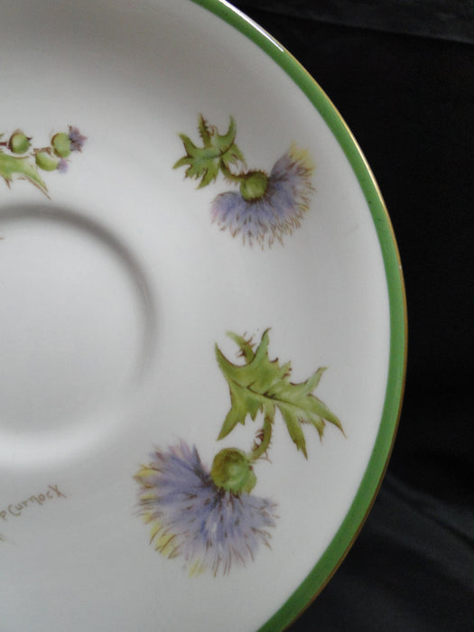 Royal Doulton Glamis Thistle, Purple: Cream Soup Bowl & Saucer