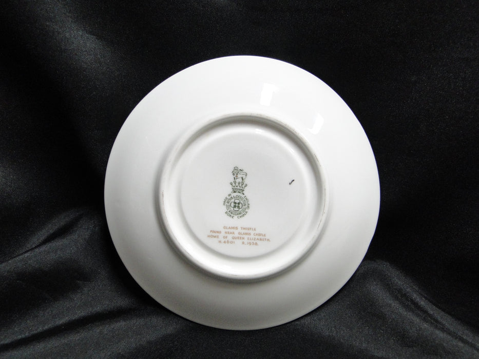 Royal Doulton Glamis Thistle, Purple: Cream Soup Bowl & Saucer