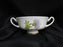 Royal Doulton Glamis Thistle, Purple: Cream Soup Bowl & Saucer