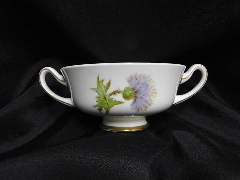 Royal Doulton Glamis Thistle, Purple: Cream Soup Bowl & Saucer