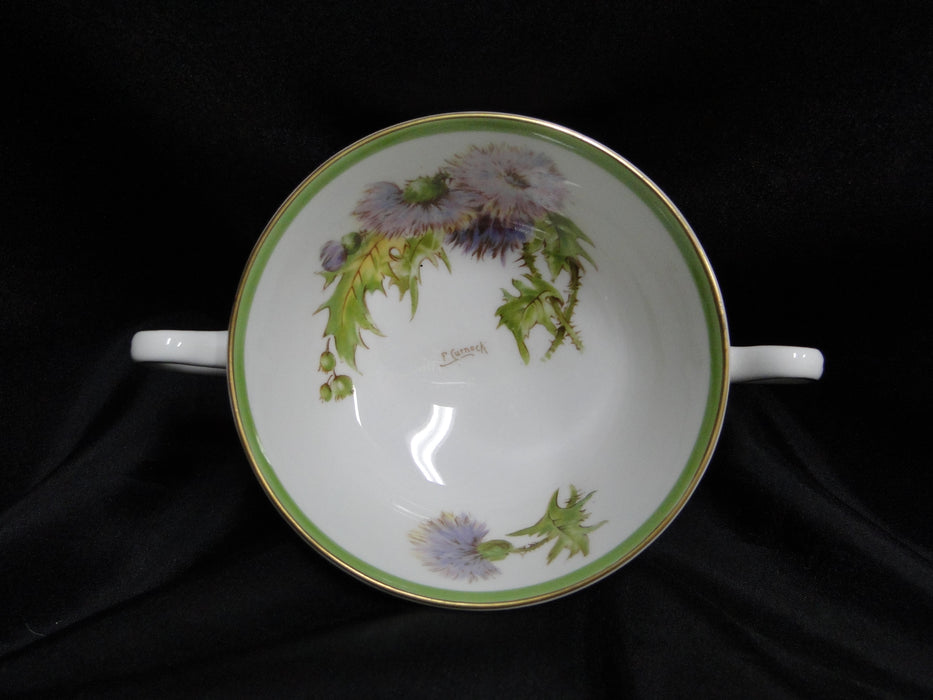 Royal Doulton Glamis Thistle, Purple: Cream Soup Bowl & Saucer