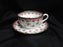 Spode Fleur de Lys Red, Y7481, Gold Trim, Bone: Flat Cup & Saucer Set, 2 1/8"