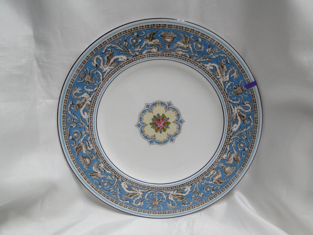 Wedgwood Florentine Turquoise, Fruit, Dragons: Dinner Plate, 10 3/4", Trim Wear