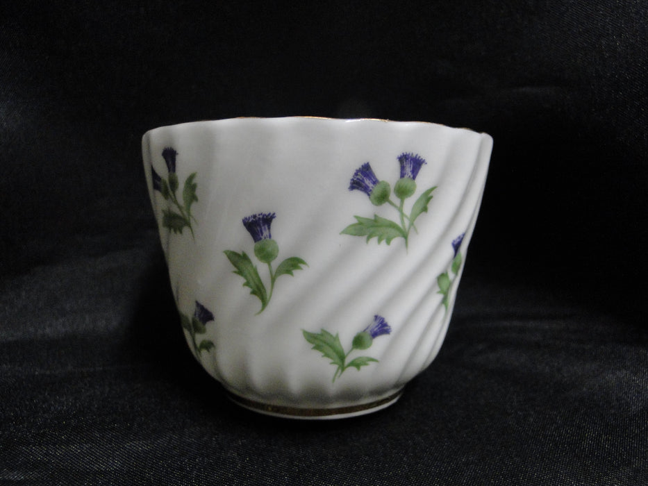 Aynsley 15287, Purple Thistle: Mini Open Sugar Bowl, 2 7/8" x 2 1/4" Tall