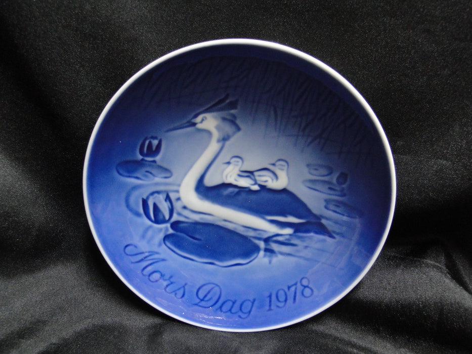Bing & Grondahl Mother's Day Blue Mors Dag Plate 1978 Grebe, 5 7/8"