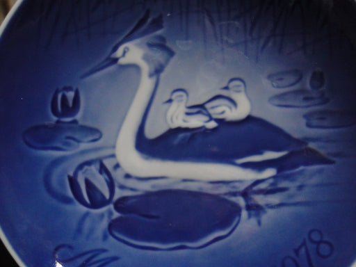 Bing & Grondahl Mother's Day Blue Mors Dag Plate 1978 Grebe, 5 7/8"