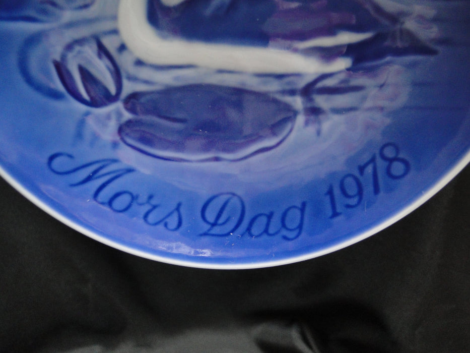 Bing & Grondahl Mother's Day Blue Mors Dag Plate 1978 Grebe, 5 7/8"