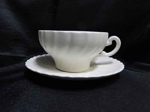 Franciscan Coronado, Cream, Swirl, Matte: Cup & Saucer Set, 2 1/4", As Is