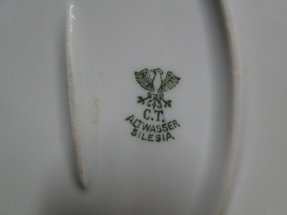Tielsch, C. Altwasser, White w/ Gold Trim: Oval Platter, 17 1/8" x 11 3/4"