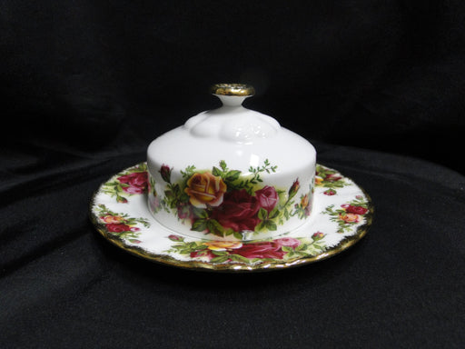 Royal Albert Old Country Roses, England: Round Covered Butter Dish & Lid
