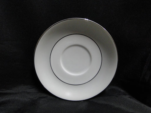 Noritake Grayburn, 5323, Gray Rim, Platinum Trim: 5 5/8" Saucer (s) Only