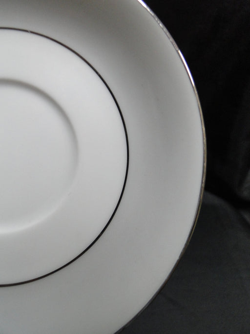 Noritake Grayburn, 5323, Gray Rim, Platinum Trim: 5 5/8" Saucer (s) Only