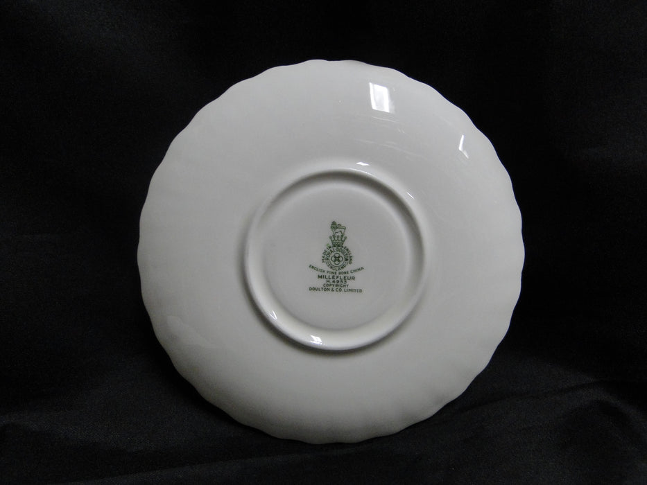 Royal Doulton Millefleur, Gray & Blue Flowers: 6" Saucer Only, No Cup