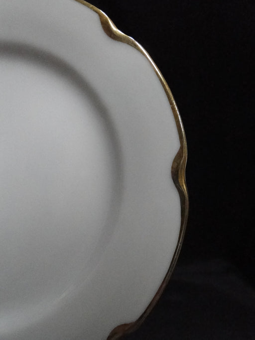 Carlsbad 3405, White w/ Gold Edge, Scalloped: Bread Plate, 6"