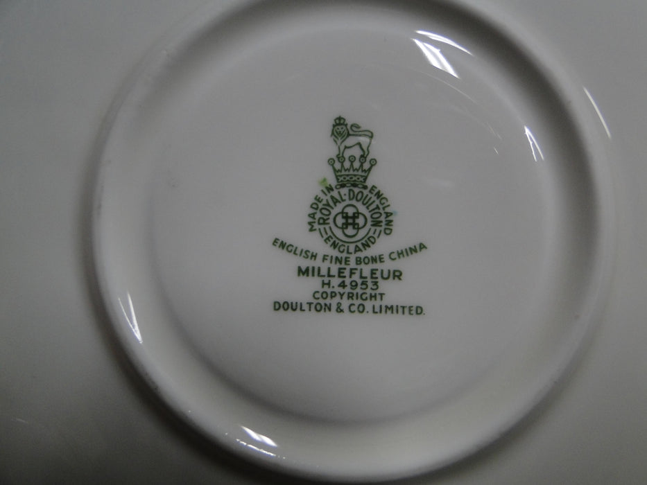 Royal Doulton Millefleur, Gray & Blue Flowers: 6" Saucer Only, No Cup