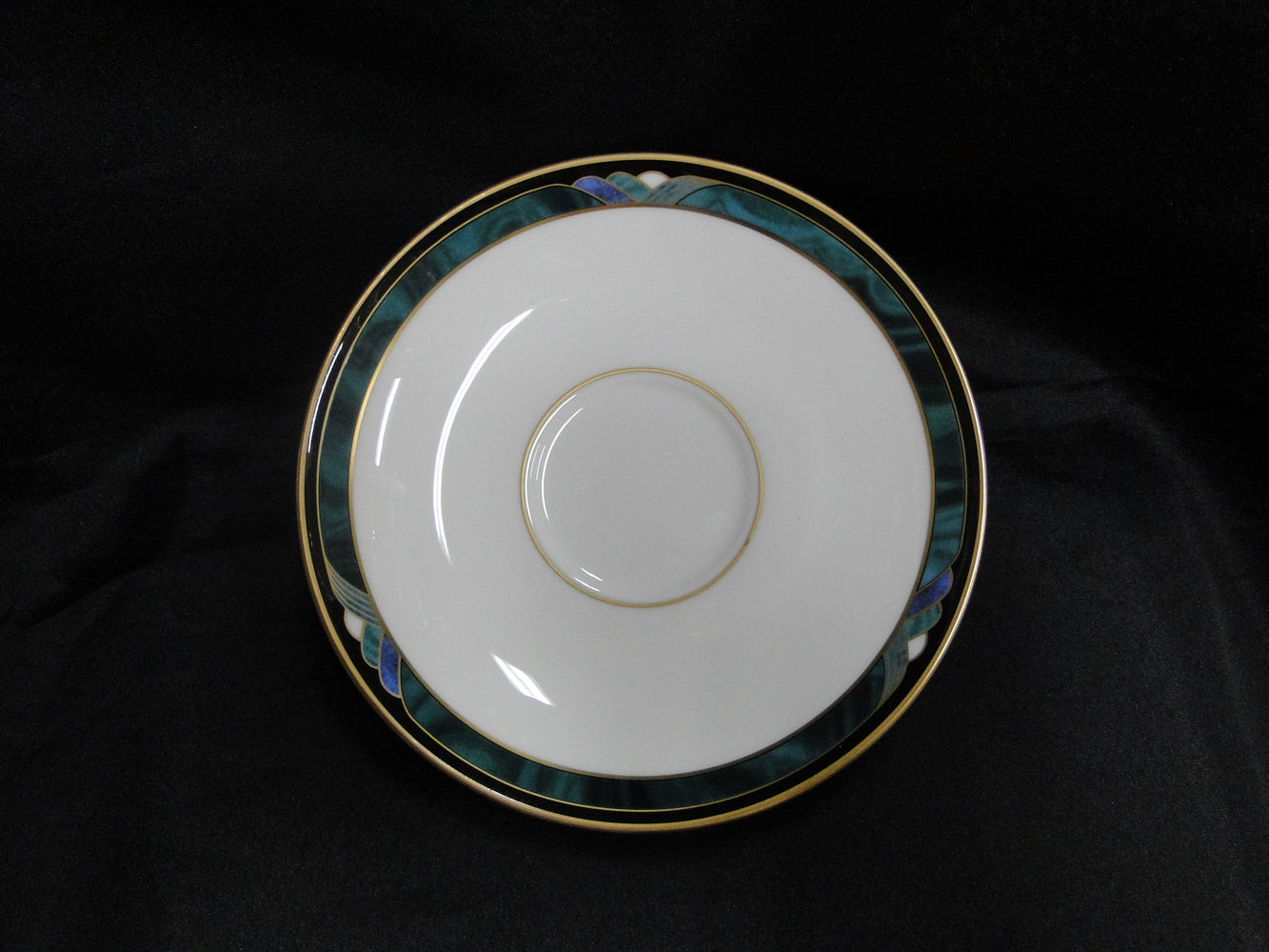 Lenox Kelly, Green, Black, Purple Band: 6" Saucer Only, No Cup