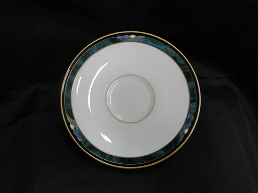 Lenox Kelly, Green, Black, Purple Band: 6" Saucer Only, No Cup