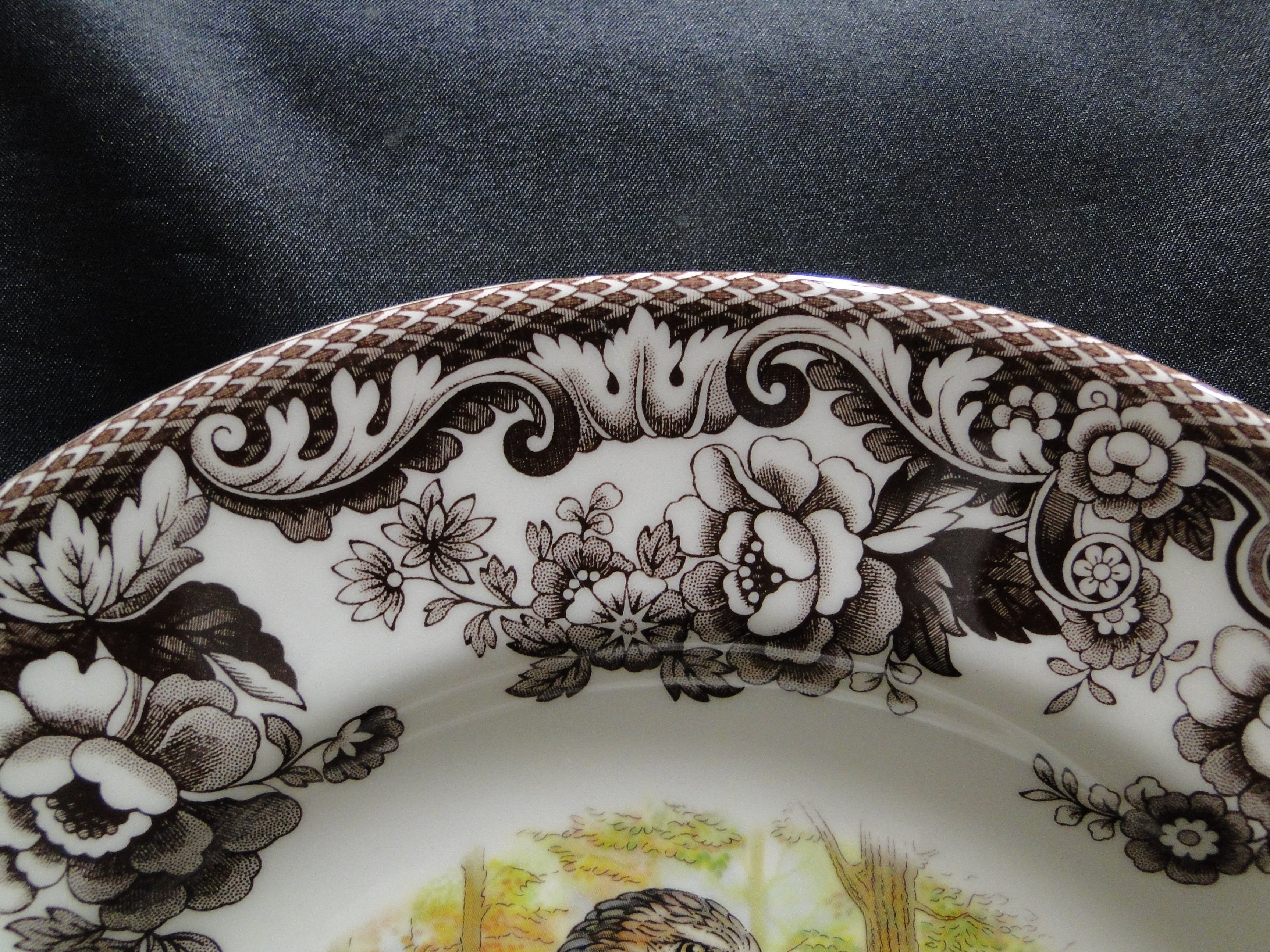 Hawk Plate Spode Woodland Birds of Prey Autumn Red Tail Hawk: NEW Dinner Plate 10 ...