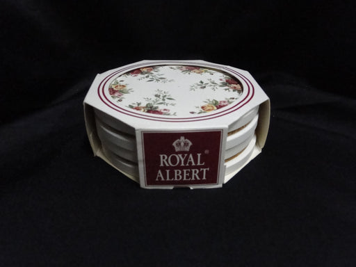 Royal Albert Old Country Roses: Set of Four Coasters, Orig Packaging, 4"