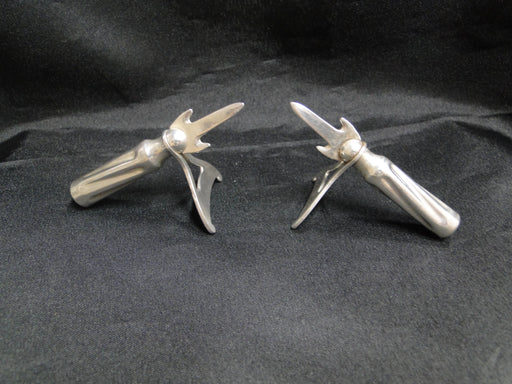 F.P. Pfleghar & Son: Pair of Silverplate Corn on the Cob Skewers / Holders