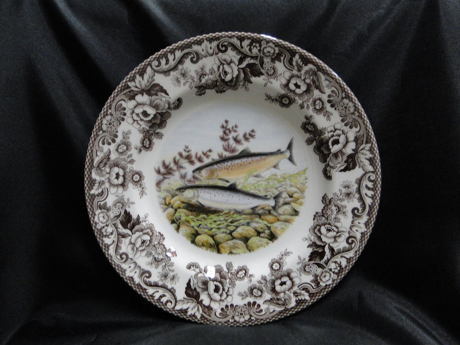 Spode Woodland North American Fish Pacific Salmon: NEW Dinner Plate 10 1/2", Box