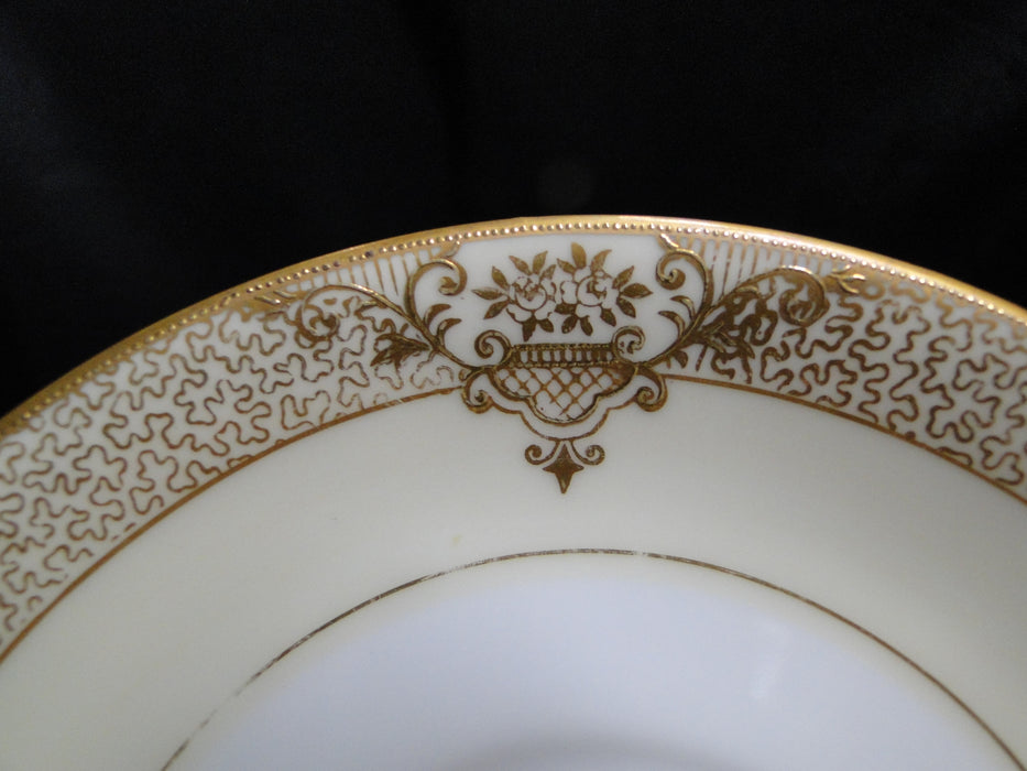 Noritake Marcisite, 87196, Gold Flowers, Cream Band: 5 5/8" Saucer (s) Only