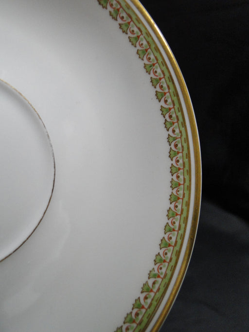 Haviland (Limoges) Schleiger 629 Green/Gold/Red: 5 1/2" Saucer (s) Only
