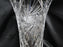 Clear, Tall, Glass, Spinning Stars: Vase, 11" Tall x 4 7/8" Top Diam --  MG#222