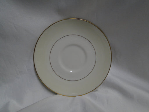 Haviland (New York) Gramercy, Cream Rim, Gold Trim: 5 3/4" Saucer
