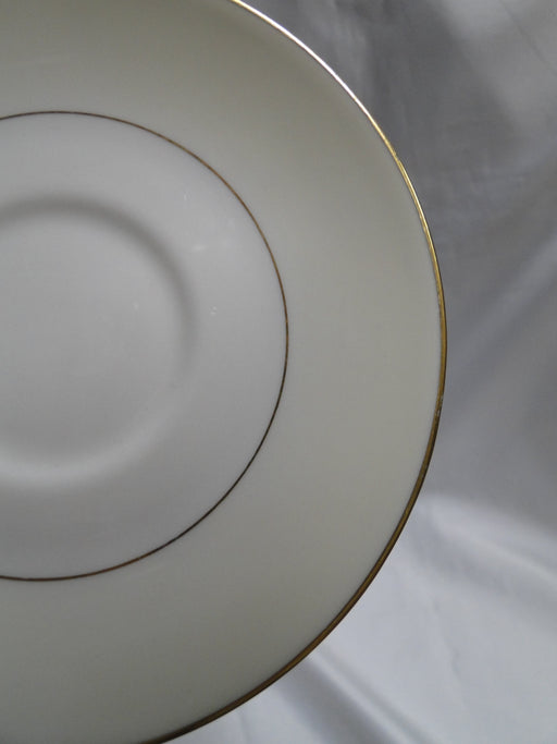 Haviland (New York) Gramercy, Cream Rim, Gold Trim: 5 3/4" Saucer
