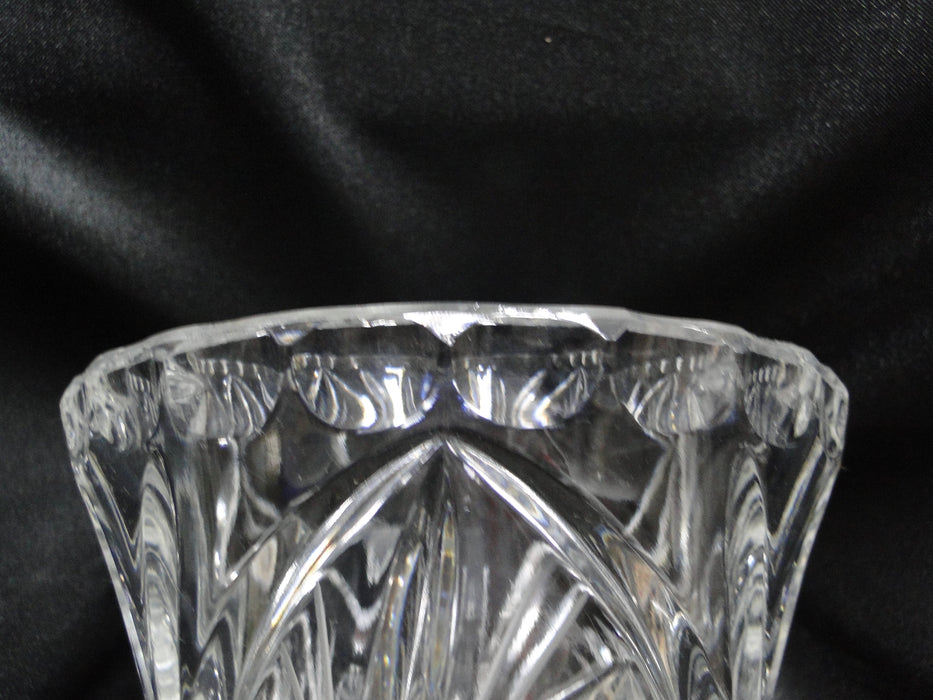 Clear, Tall, Glass, Spinning Stars: Vase, 11" Tall x 4 7/8" Top Diam --  MG#222