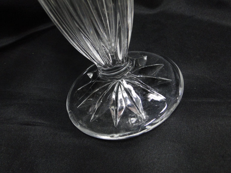 Clear, Tall, Glass, Spinning Stars: Vase, 11" Tall x 4 7/8" Top Diam --  MG#222