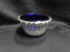 Potter Electroplate, Blue: Electroplate Sugar Bowl w/ Cobalt Glass, 3 3/4"