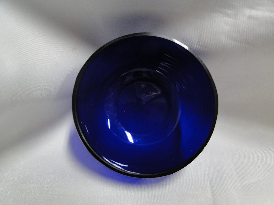 Potter Electroplate, Blue: Electroplate Sugar Bowl w/ Cobalt Glass, 3 3/4"