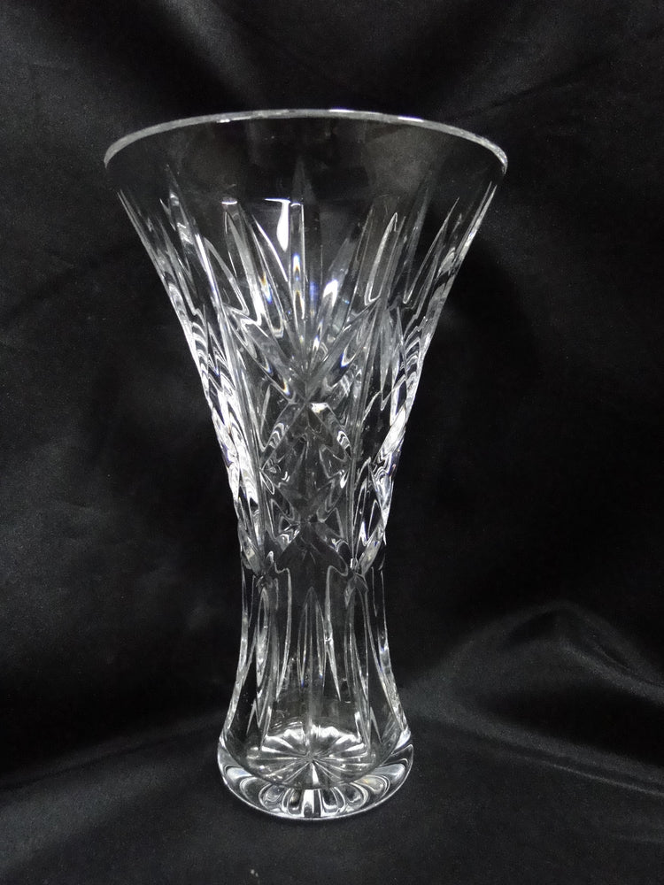 Waterford Crystal Kilrane, Fan & Vertical Cuts: Flower Vase, 8" Tall